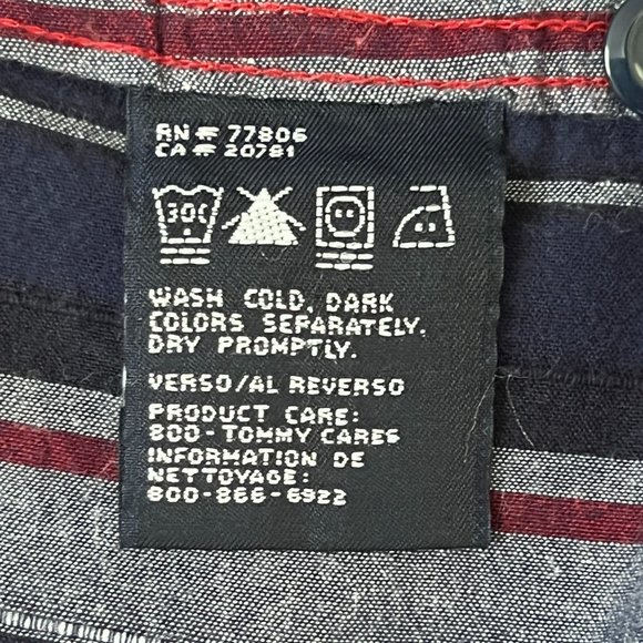 Vtg Y2K 2001 Tommy Hilfiger Jeans Plaid Short Sleeve‎ Button Up Shirt Men's L - Picture 6 of 11